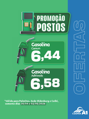 Promo&ccedil;&atilde;o Postos (Itapiranga, Palmitos, Sede Oldenburg e Caibi)