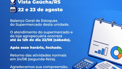Vista Ga&uacute;cha/RS dias 22 e 23/08